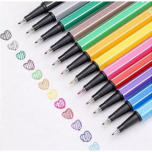 Estojo Caneta Fine Line 0.4mm 18 Cores Marker