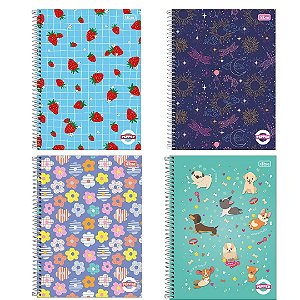 Caderno Espiral Capa Dura Pepper Feminino 80 Folhas Tilibra