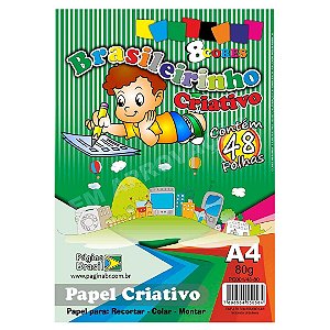 Papel Criativo A4 80g 48 Folhas Página Brasil