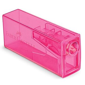 Apontador Com Deposito Rosa Neon Faber Castell