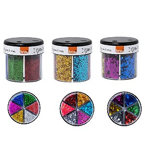 Glitter Shaker Colors 60g 6 Cores GLL0402 Brw