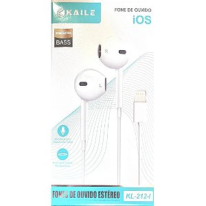 Fone de Ouvido Com Ios KL-212-I Kaile