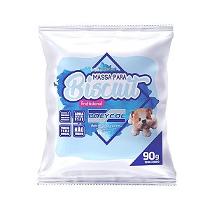 Massa Para Biscuit Azul Claro 90g Polycol