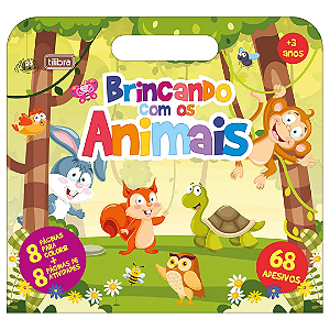 Maleta De Atividades Brincando Com Os Animais 8 Folhas Tilibra