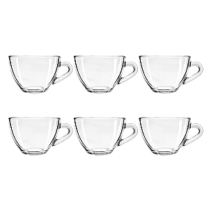 Conjunto De Xícaras Kona 230ml Com 6 Peças ZP04845 Zappe