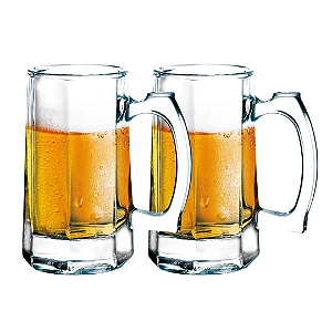 Conjunto De Caneca De Chopp 400ml Com 2 Peças BMZB86 G-Horse