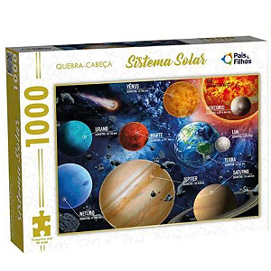 Quebra Cabeça Sistema Solar 1000 Peças 791825 Pais E Filhos