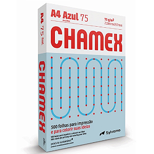 Papel Sulfite A4 Azul 500 Folhas Chamex