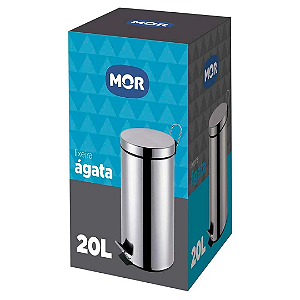 Lixeira Inox Ágata 20 Litros Mor