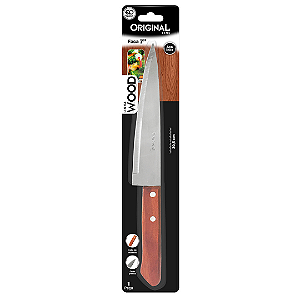 Faca De Carne E Peixe Inox 7" Cabo De Madeira Wood SL0453 Original