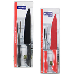 Conjunto Para Churrasco Color 2 Peças CO0653281 Fratelli
