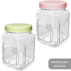 Pote De Vidro Com Tampa De Plastico 1000ml BA-28404 Top