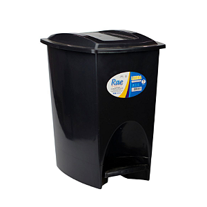 Lixeira Com Pedal Retangular Preto 7 Litros 1017 Rae