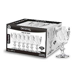 Conjunto De Taça Diamante 260ml Com 6 Peças SL0827 Original