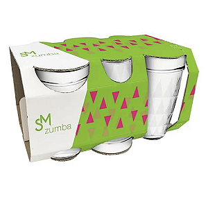Conjunto De Copo Sm Zumba 270ml Com 6 Peças Nadir