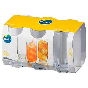 Conjunto De Copo Lights 300ml Com 6 Peças Nadir