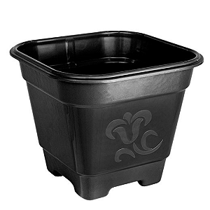 Vaso Quadrado Grande Preto 12,5 Litros Arqplast