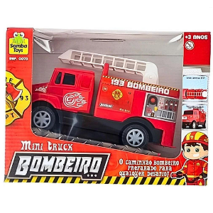 Mini Caminhão Truck Bombeiro 0073 Samba Toys