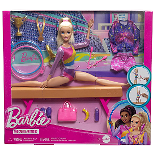 Boneca Barbie I Can Be Ginasta Loira HRG52 Mattel