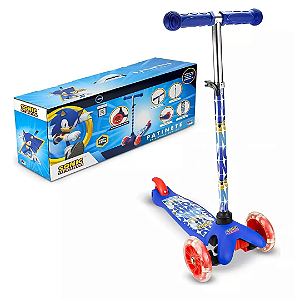 Patinete Sonic 3 Rodas Com Led S007 BBR