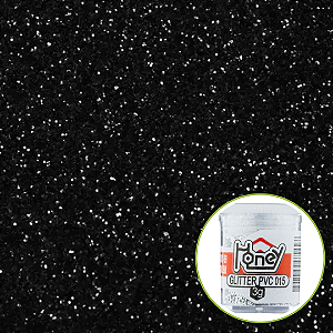 Glitter Pvc Metálico Preto 3g 112 Honey