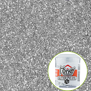 Glitter Pvc Metálico Prata 3g 015 Honey