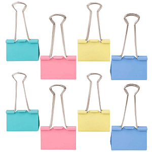 Clips Binder Tom Pastel Com 8 Unidades YP8442 Yins Paper