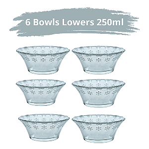 Conjunto De Sobremesa Flowers 250ml Com 6 Peças Lehaví
