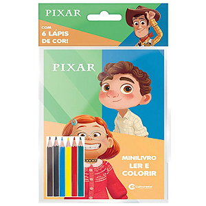Mini Livro Para Colorir Pixar Com 6 Lápis De Cor Culturama
