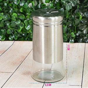 Porta Condimentos De Vidro E Inox 150ml 9897 Fwb