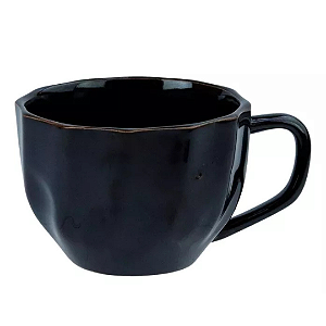 Xícara De Porcelana Prisma Preta 200ml 156 Hauskraft