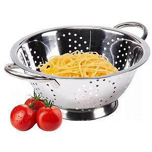 Escorredor De Massas Com Pé Inox 20cm IXB03202 Wincy