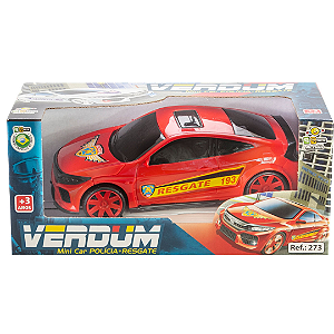 Carrinho Mini Car Verdum Policia/Resgate 273 Bs Toys