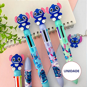 Caneta Esferográfica Divertida Stitch 4 Cores 1.0mm HLL-2301