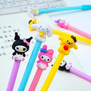 Caneta Gel Preta Divertida Hello Kitty  0.5mm Unidade