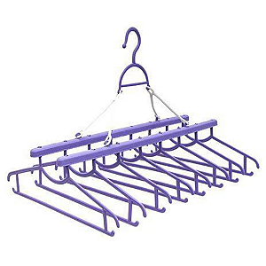 Varal Cabideiro De Plastico Dobrável Com 8 Cabides 2010/0035 Globoplast