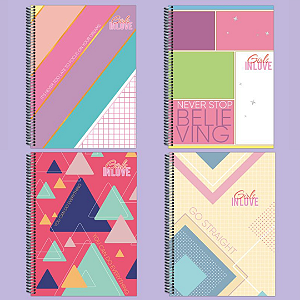 Caderno Espiral Capa Dura In Love 80 Folhas Maxima