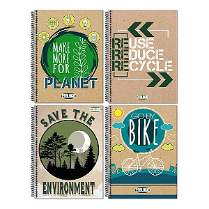 Caderno Espiral Capa Dura Ecologic 80 Folhas Maxima