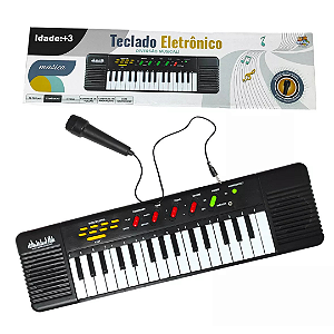 Teclado Eletrônico Infantil Com Microfone TK-AB2939 Toy King