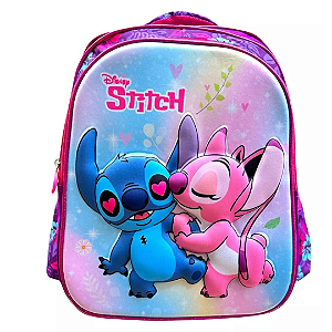 Mochila De Costas 3D Stitch Rosa M