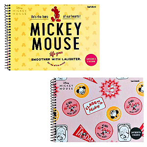 Caderno De Desenho Espiral Capa Dura Mickey 80 Folhas Starschool