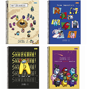 Caderno Espiral Capa Dura Among 80 Folhas Foroni