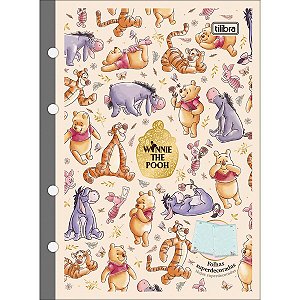 Refil Tiliflex Para Caderno Argolado Colegial Pooh 80 Folhas Tilibra