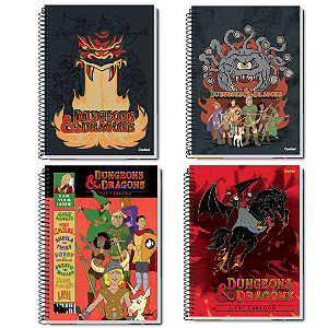 Caderno Espiral Capa Dura Caverna Do Dragão 80 Folhas Credeal