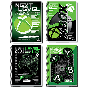 Caderno Espiral Capa Dura X-Box 80 Folhas Credeal