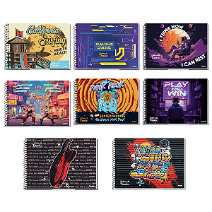 Caderno De Desenho Espiral Capa Dura My Collection Masculino 80 Folhas Credeal