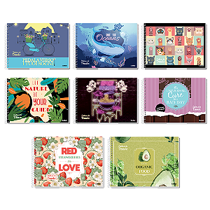 Caderno De Desenho Espiral Capa Dura My Collection Feminino 80 Folhas Credeal