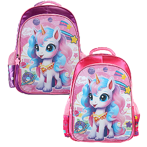 Mochila De Costas Infantil Unicórnio No Espaço YS42477 Yins Paper
