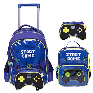 Kit Mochila De Rodinhas Lancheira E Estojo Game Boy YS42379 Yins Paper