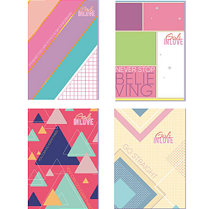 Caderno Brochura Capa Dura Girls In Love 80 Folhas Maxima